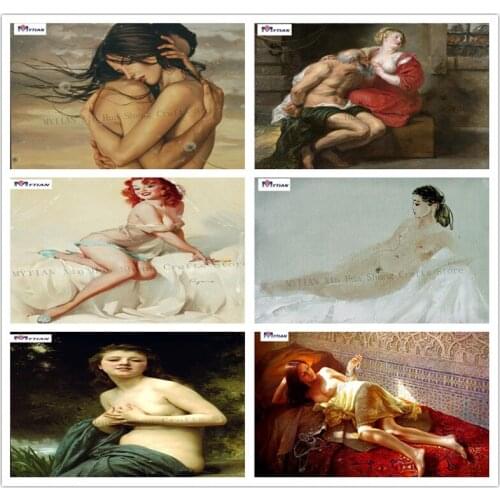 Needlework 5d diy Diamond Painting Kit Diamond Embroidery Romantic Sex Counted Cross Stitch Kit European Style Mosaic Crafts