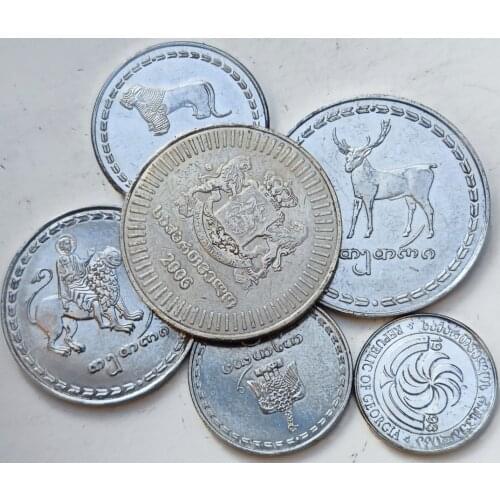 5 PCS SET of Georgia ,100% Real Genuine Comemorative Coin,Original Collection