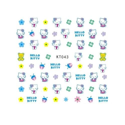 5pcs Sanrio Hello Kitty Nail Decal 3D Kids Cartoon Fruit Nail Decal My Melody Nail Sticker