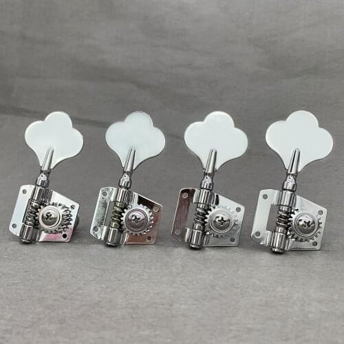 NEW 4PCS Open Bass Tuners Machine Heads Tuning Pegs Keys 4R or 4L for Electric Bass 4 Strings,3 Colors Option