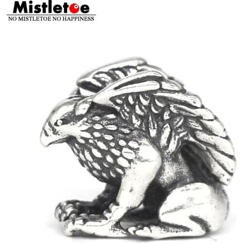Mistletoe Genuine 925 Sterling Silver Gryphon Charm Bead Fit Faerybeads Bracelet Jewelry