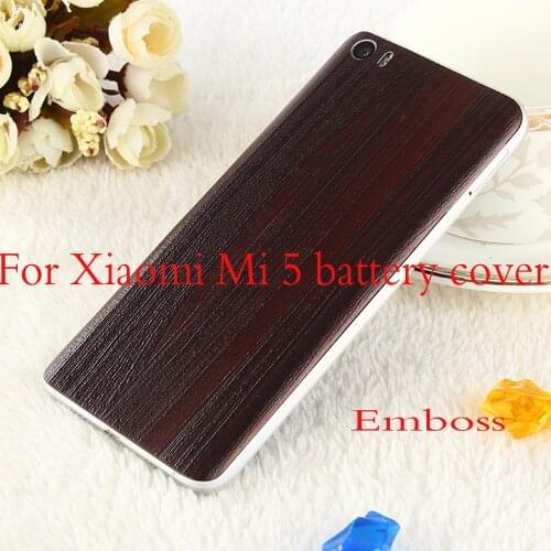 Emboss For xiaomi Mi5 Plastic Battery Back Cover For xiaomi Mi 5 M5 Battery Cover Replacement