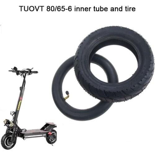 TUOVT Rubber 80/65-6 Inner Tube And Tire for 10 Inch Electric Scooter 10*3 In-Road Thickened Tyre with Inner Tube Wheel Parts