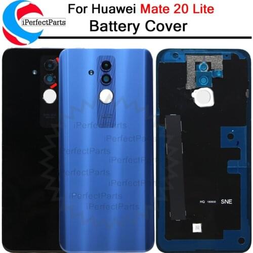 6.3" For Huawei Mate 20 Lite Glass Back housing Battery Cover Case Housing+Glass Lens+Flash For Huawei Mate 20 Lite Repair Parts