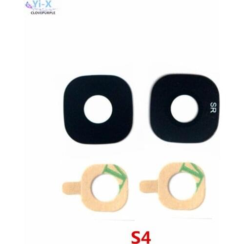 2pcs/lot Back Rear Camera glass Lens with sticker for samsung galaxy S4