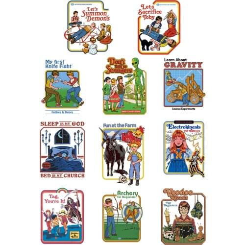 Clothing thermoadhesive patches “Don't talk to Strangers” Stripe for jacket T-shirt Appliques on clothes