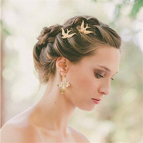 Timlee H112 Free shipping Grace Fashion Swallow birds Hair Clip Barrettes Girls Lovely Hair Accessary Gift