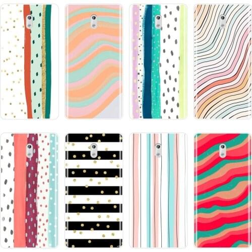 TPU For Nokia 8 6 5 3 2 1 Phone Case Silicone Stripe Art Polka Dot Graffiti Aesthetic Soft Back Cover For Nokia X6 7 Plus Case