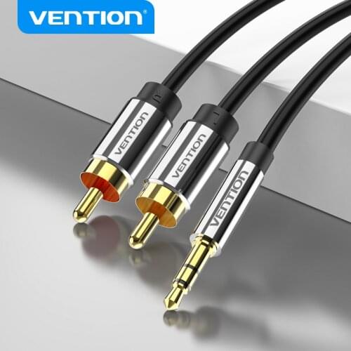 Vention Audio Cable RCA Jack 3.5 Y Splitter HiFi Stereo 2RCA to 3.5mm RCA Cable Aux for Amplifier Phone Speaker Aux Cable Jack
