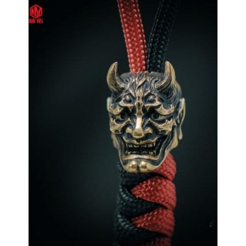 1PC Prajna Paracord Knife Bead Retro Brass Outdoor Multi-Function Tool Accessory Pendant