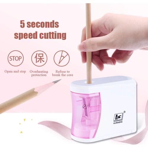 Automatic Pencil Sharpener Single Hole Electric Pencil Sharpener For Kid Gifts School Stationery Supplies Battery Charge Powered