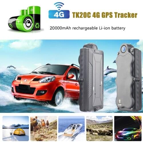 4G Vehicle GPS Tracker GPS Location Magnet Waterproof TK20C 20000mAh Gps Tracker with Real Time Tracking Car GPS Tracking System