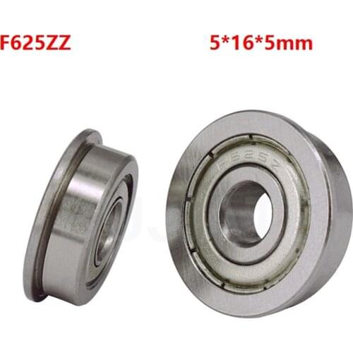 20pcs/50pcs/100pcs F625ZZ F625Z F625 Z ZZ F625-ZZ 5x16x5mm flange deep groove Ball Bearing Miniature mini 5*16*5mm