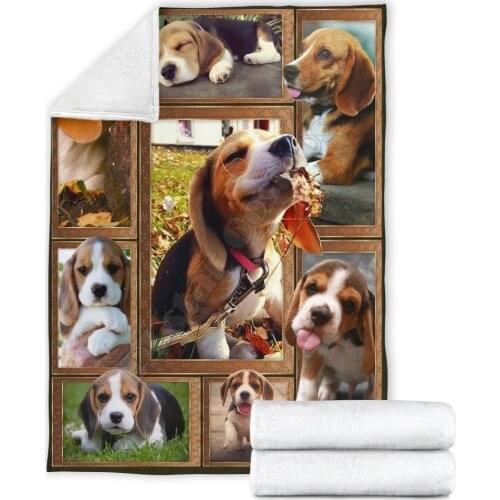 Cute puppy beagle fleece blanket for beagle lover wearwanta Printed Wearable Blanket Adults/kids Fleece Blanket Sherpa Blanket