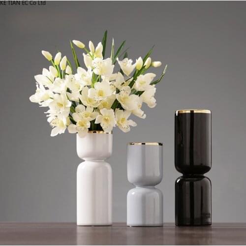 European-style Ceramic Vase Desktop Flower Arrangement Hydroponic Flower Living Room Bedroom Countertop Decorative Flower Vase