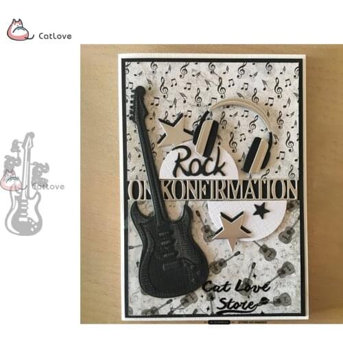 Guitar Musical Metal Cutting Dies Stencils For DIY Scrapbooking Paper Card Decorative Craft Dies Embossing Die Cuts New 2019