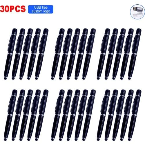 Metal 30pcs free logo 128GB USB pen Flash Drive 16GB Flash Memory Stick 8GB Metal Thumb Pen Drive 32GB 64GB for Gift PC u disk