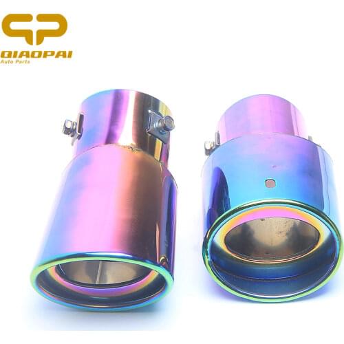 Modified Car Exhaust Muffler Stainless Steel Pipe Chrome Trim Exhaust Rear Tail Muffler Tip Car Tail Throat For Honda Nissan