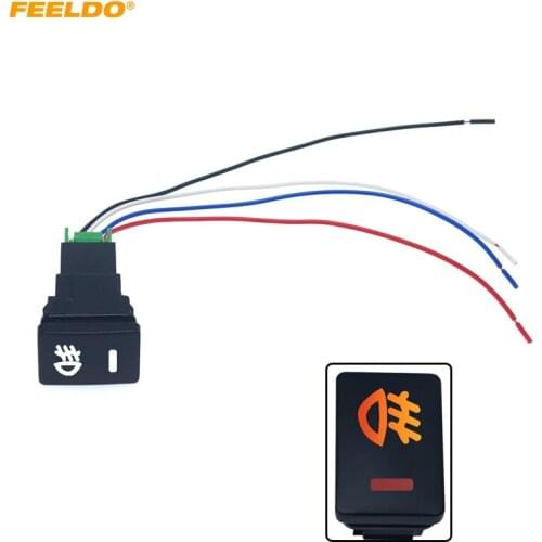 MOTOBOTS Car 12V Fog Light 5Pin Switch On-Off Button with Cable For Toyota Camry Corolla Work Light Switch Wire #HQ6136