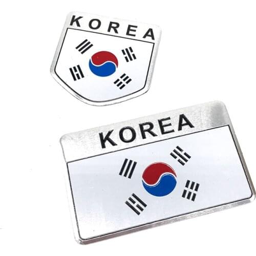 Automobile Motorcycle Exterior Accessories Decal 3D ASIA KOREA INDONESIA TURKEY National Flags Aluminum Alloy Car Stickers