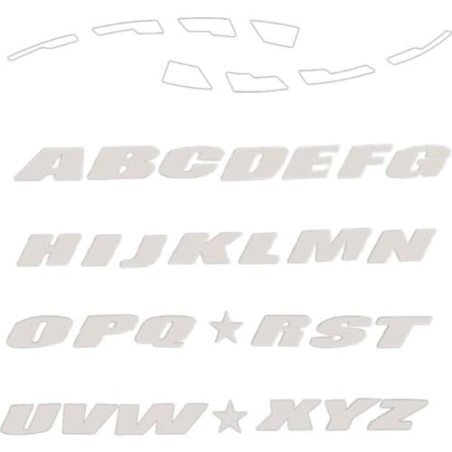 Car Tire Wheel Stickers 26 Letters DIY Free Combination Easy Peel and Stick