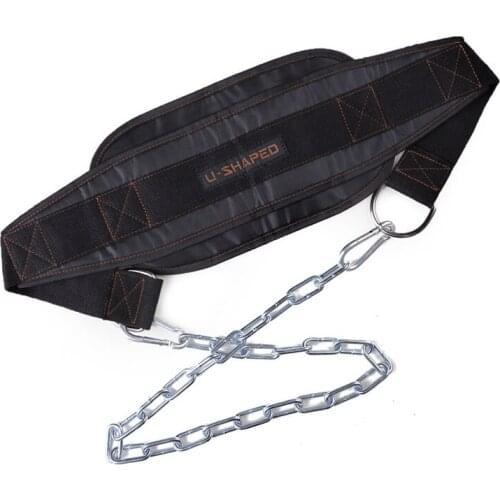 Nylon Lifting Chain Belt Weight Loading Lifting Dip Belt Pull Up Waist Belt for Chin Up Kettlebell Barbell Fitness Bodybuilding