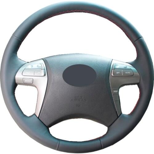 Hand Sewing Car Steering Wheel Wrap For Toyota Fortuner 2011 2012 2013 2014 2015 Hilux 2011- 2015 Braid on the Steering wheel