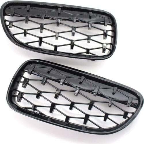 Pair of Front Grille Diamond Meteor Style fit for BMW E92 E93 2010-2015 New