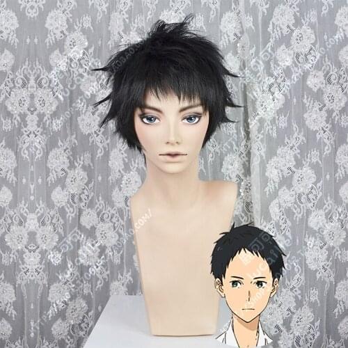 Anime Durarara Ryugamine Mikado Cosplay Wig Short Black Heat Resistant Synthetic Hair Wigs + Wig Cap