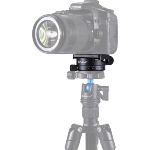 PULUZ 360 Panorama Ball Head Aluminum Alloy 360 Degree Rotation DSLR Camera Tripod Head with Quick Release Plate