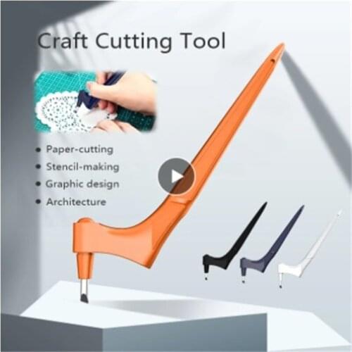 Craft Cutting Tools 360°Rotary Paper Jam Pattern Carving Knife Leather Fabric Fruit Sculpture Engraving Cutter Utility Knife