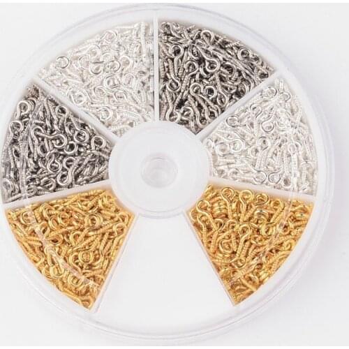 Diy Jewelry Handmade Findings Metal Iron Sheep Eyes Nail Screw Cheap Gold Color For Beaded Pendant Jewelry