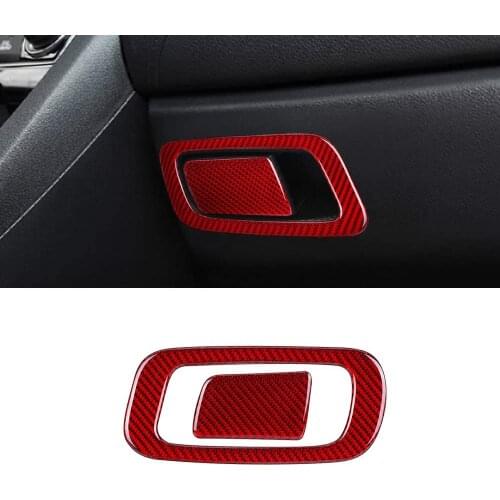 Compatible with Real Carbon Fiber Special Central Control Glove Box Decoration Cover Trim for Honda Civic 2016-2020
