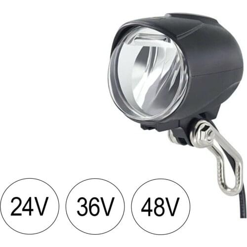 12V-80V 24V 36V 48V 60V Universal Bike Electric Bicycle E-bike Headlight Front Light Headlamp with Horn 2 IN 1