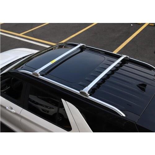 High Quality Aluminum Alloy Top Roof Rack Rail Luggage Cross bar For Ford Explorer 2020 2021 (black silver)