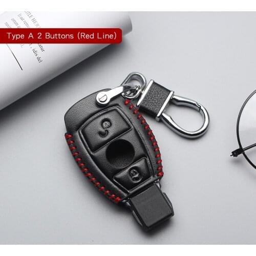 High Leather Key Case Cover For Mercedes Benz Accessories W204 W203 W205 W210 W211 W212 CLA Car Key Parts Skin Shell Styling Fob