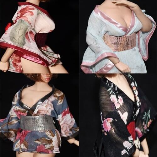 1/6 Multicolor Ultra-thin Sexy kimono Clothes Model Fit 12" Female PH TBLeague JO UD Figure Body