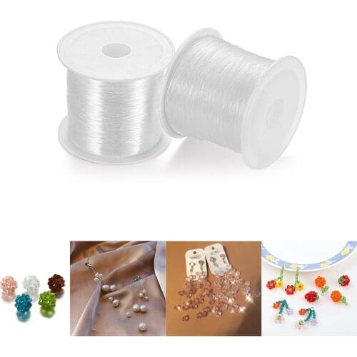 1Roll/pack 8-90m 0.2-0.8mm Transparent Cord Fishing Line Non-elastic Bead String Thread Cord For DIY Jewelry Making Accessories