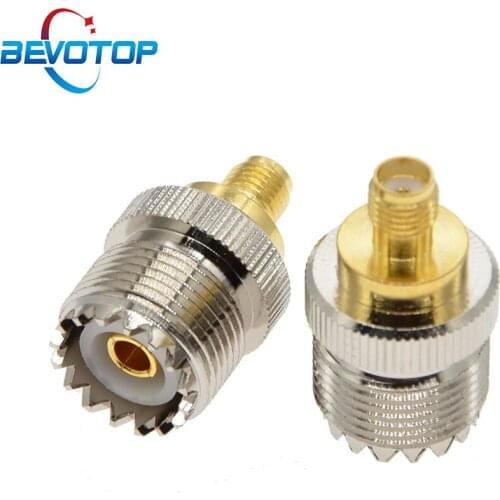 10 PCS/lot SMA Female to UHF L259 SO239 Female Jack RF Coaxial Connector Adapter