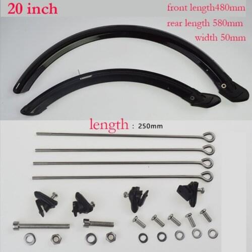 20'' 14'' Folding Bike Mudguard Set for V Brake System Bicycle