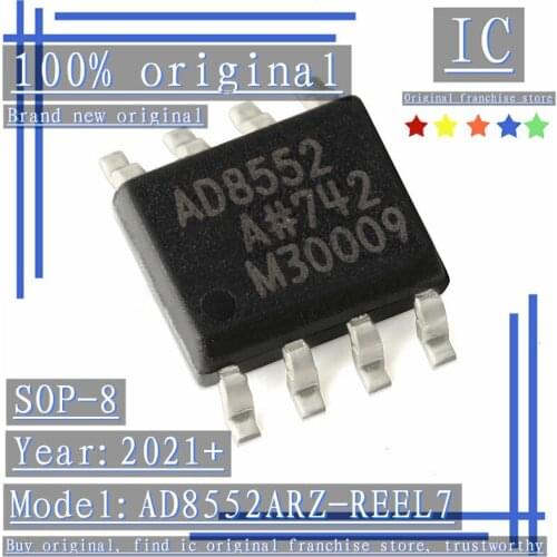 2021+100% Brand new original 2PCS-10PCS AD8552ARZ-REEL7 AD8552 SOP-8 Zero-drift single-supply rail-to-rail operational amplifier