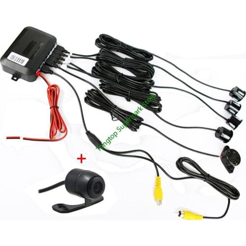 Car Video Parking Sensor Reverse Backup Radar Assist Auto parking Monitor Digital Display With 1 Rear View Reversing Camera