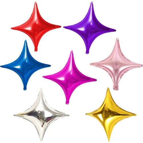 5 PCS big 10 inch Bling star luminum foil balloon wedding birthday party wedding supplies air balons Colorful Christmas father