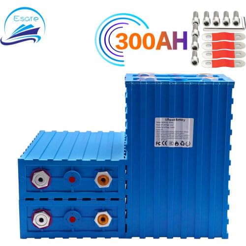 3.2V 300Ah LiFePO4 battery pack Lithium iron phospha DIY 4S 12V 24V 300Ah Motorcycle Electric Car Solar Inverter batteries