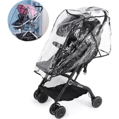 Baby Stroller Accessories Universal Rain Cover Mosquito Net Zipper Wind Dust Shield Waterproof Raincover for Pushchairs Supply