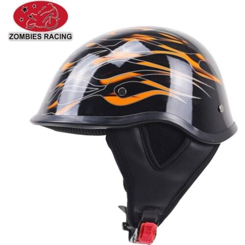 Brand Black Adult Helmets For Motorcycle Retro Half Cruise Helmet Prince Motorcycle Helmet DOT Approved