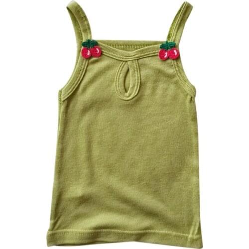 Kids Girls Shirts Cotton T-shirt Children Girls Strawberry Tops Underwear Girls Bras Sports Bra Cotton Vest Young Summer