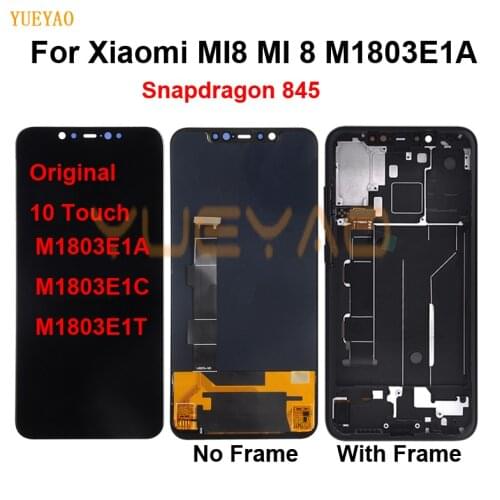 Screen For Xiaomi Mi 8 Mi8 LCD Display Touch Screen Replacement Digitizer Assembly For Xiaomi Mi 8 M1803E1A LCD Screen Housing