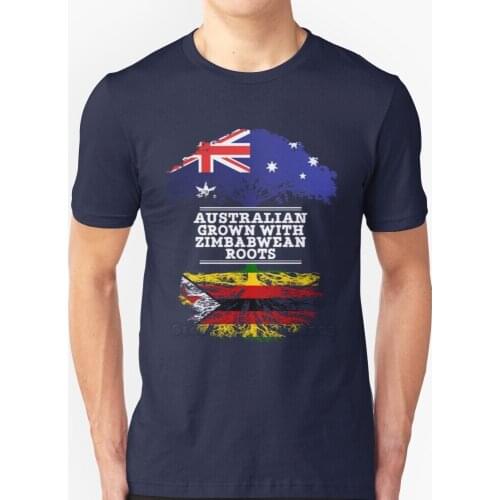 Australian Grown With Zimbabwean Roots - Gift For Zimbabwean Men T-Shirt Soft Comfortable Tops Tshirt Tee Shirt Clothes
