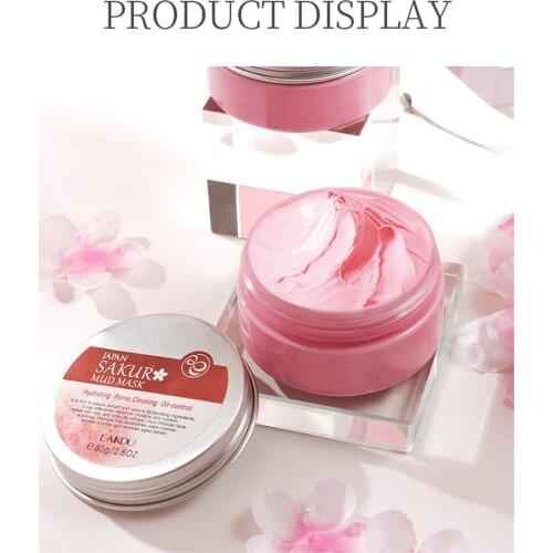 LAIKOU Mud Mask Deep Cleansing Whitening Remove Blackhead Pores Oil Control Facial Mask 80g Skin Nourishing Face Care TSLM1